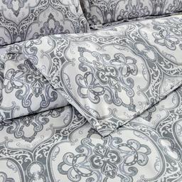 Bibb Home Damask 4pc. Duvet & Down Alternative Comforter Set
