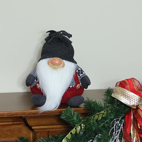 Northlight Seasonal 9.5in. Red and Charcoal Grey Dan Gnome