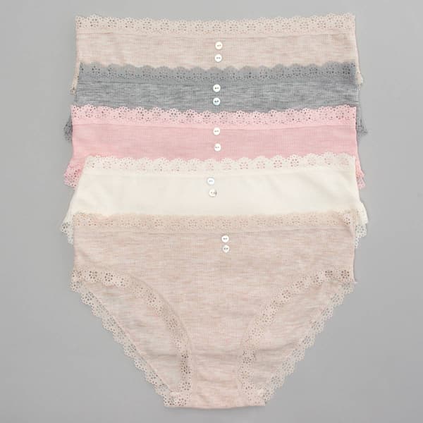 Womens Laura Ashley&#174; 5pk. Bikini Panties w/Lace LS6381-5PKS