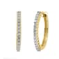 Nova Star&#40;R&#41; Gold Plated 1/4ctw Lab Grown Diamond Hoop Earrings - image 1
