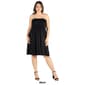 Plus Size 24/7 Comfort Apparel Empire Waist Strapless Mini Dress - image 3