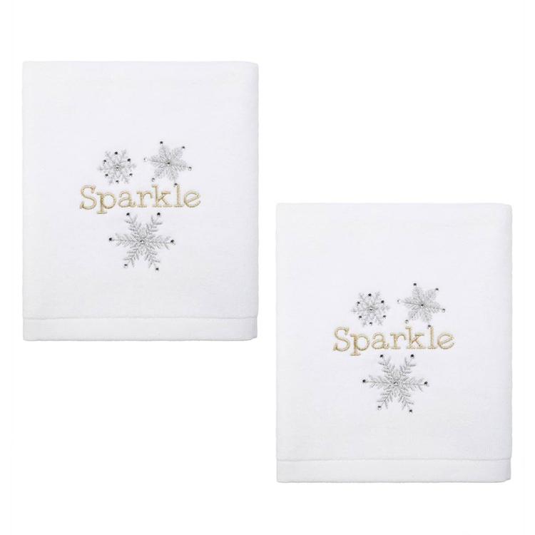 Avanti Snowflake 2pk. Hand Towel Set