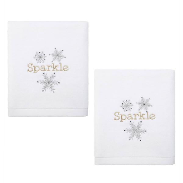 Avanti Snowflake 2pk. Hand Towel Set
