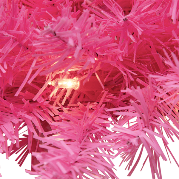 Northlight 36in. Pre-Lit Artificial Pink Pine Christmas Wreath