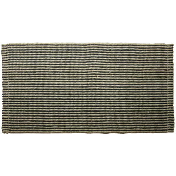 HomeRoots Black & Brown Jute Striped Hand Woven Accent Rug - image 