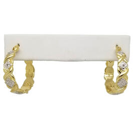 Accents by Gianni Argento Gold Diamond Accent XO Hoop Earrings