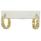 Accents by Gianni Argento Gold Diamond Accent XO Hoop Earrings - image 1