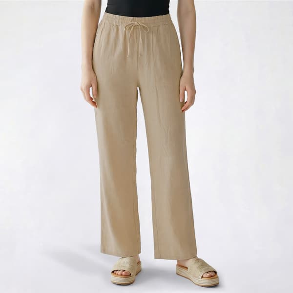 Juniors Hunter & Brown Elastic Waist Drawstring Wide Leg Pants - image 