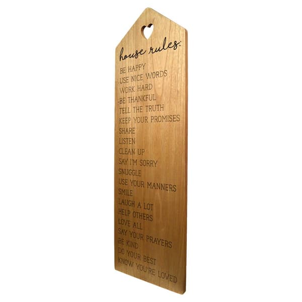 New View House Rules Leaning Wall Sign