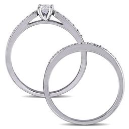 Loveblooms™  Round White 1/2ctw. Diamonds Bridal Ring Set