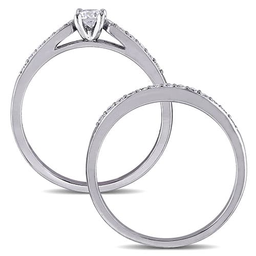 Loveblooms™  Round White 1/2ctw. Diamonds Bridal Ring Set