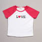 Girls (7-16) No Comment Love Heart Short Sleeve Raglan Tee - image 1