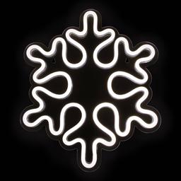 15 White LED Lighted Neon Style Snowflake Christmas Window Silho