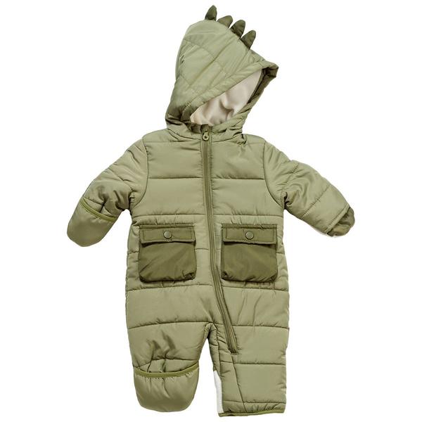 Baby Boy (NB-9M) Wippette(R) 3D Dino Hood Quilted Snowsuit - image 