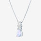 Gemstone Classics™ Silver Lab Grown Opal & Sapphire Pendant - image 2