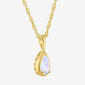 Gemstone Classics™ Lab Grown Opal Gold over Silver Pear Pendant - image 2