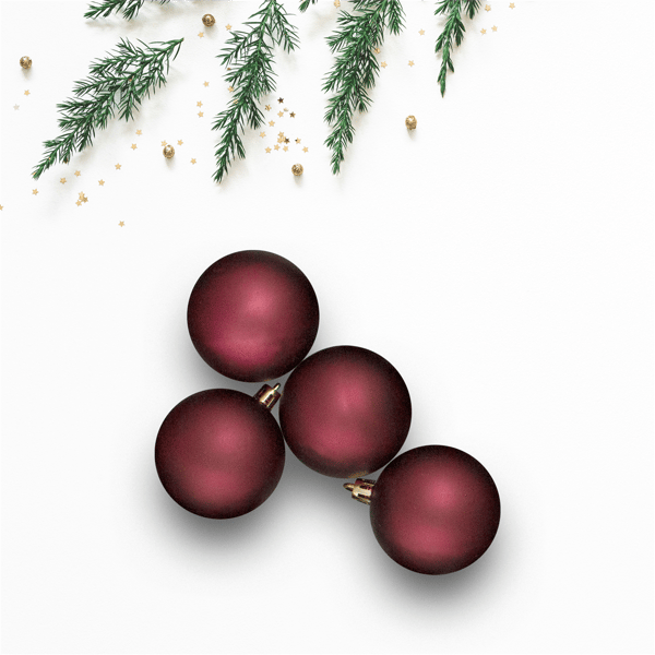 Northlight 12ct. Burgundy Red Matte Christmas Ball Ornaments