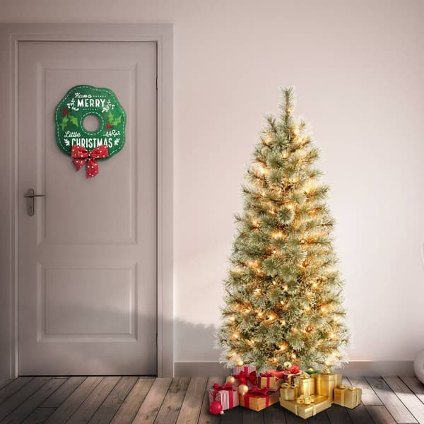 National Tree 4.5ft. Arcadia Pine Cashmere Pre-Lit Slim Tree