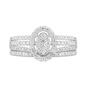Nova Star&#174; Sterling Silver Lab Grown Diamond Bridal Ring Set - image 6