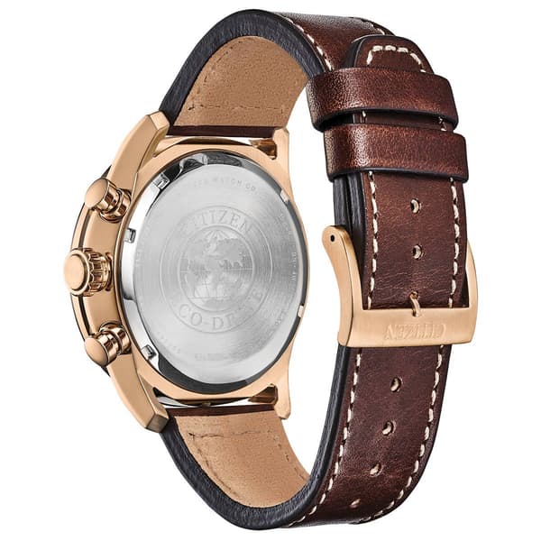 Mens Citizen&#174; Avion Blue Dial Leather Strap Watch - CA4213-18L