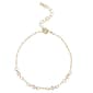 Jessica Simpson Figaro Chain Heart & Pink Rhinestone Anklet Set - image 2