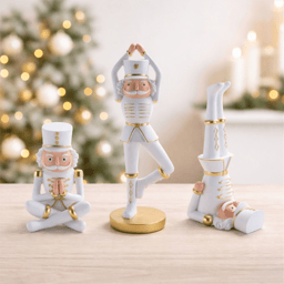 Melrose Yoga Nutcracker Soldier Figurines - Set of 3