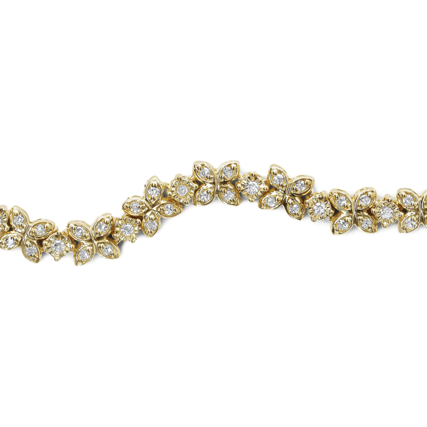 Haus of Brilliance 1/4ctw. Diamond Marquise Link Bolo Bracelet