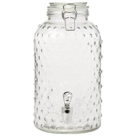 Circle Glass 140 oz. Hobnail Dispenser with Hermetic Lid