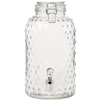 Hobnail Glass Drink Dispenser, 140oz