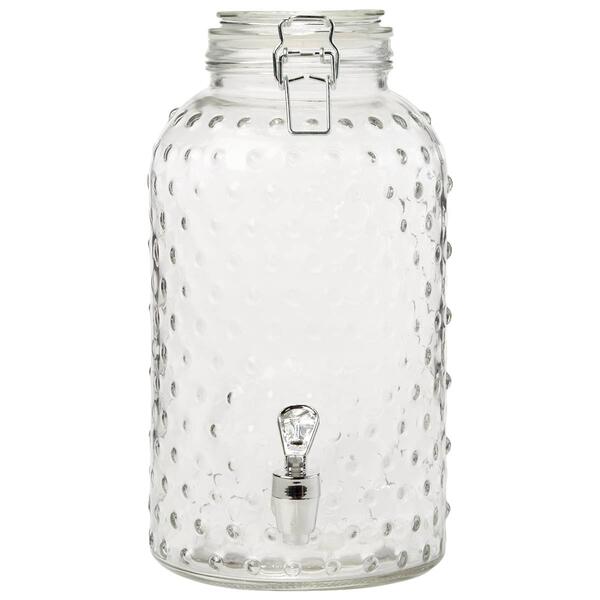 Circle Glass 140 oz. Hobnail Dispenser with Hermetic Lid - image 