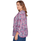 Plus Size Ruby Rd. Nouveau 3/4 Sleeve Marled Paisley Blouse - image 4