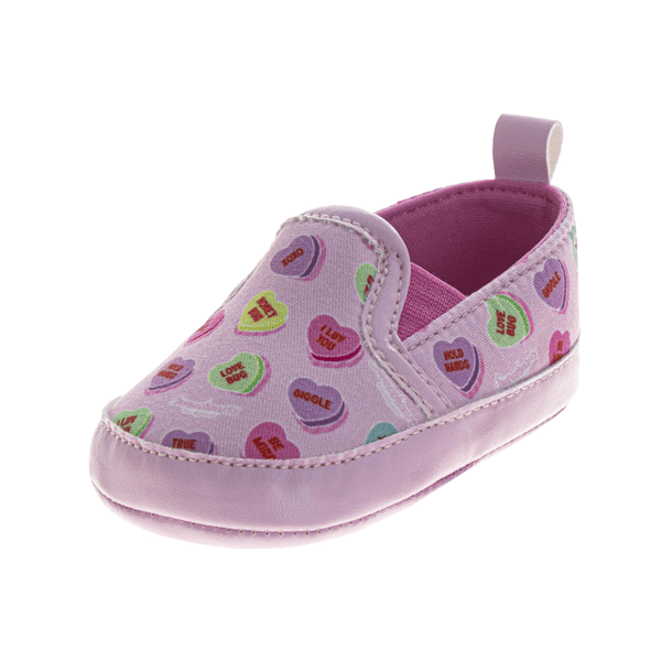 Baby Girls Sweethearts® Slip-On Sneakers w/ Conversation Hearts
