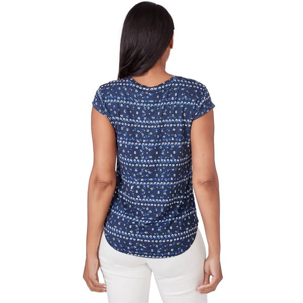 Womens Emaline Key Items Floral Cap Sleeve Tee