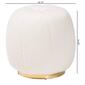 Baxton Studio Raelynn Modern Ivory Boucle Upholstered Ottoman - image 5