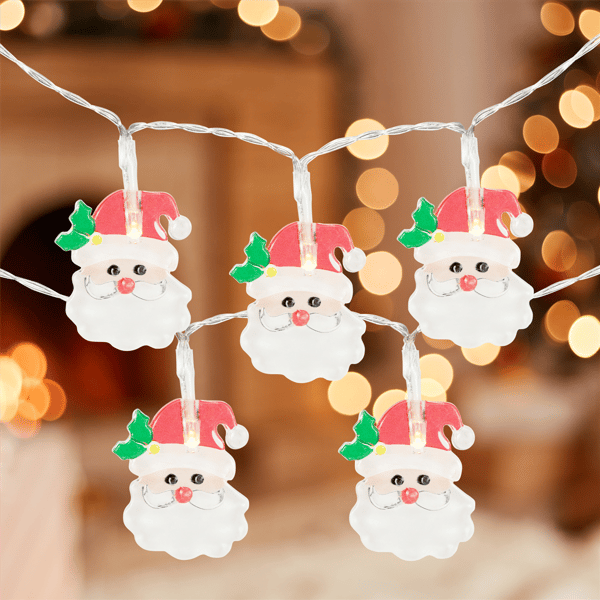 Northlight 10ct. LED Micro Santa Claus Christmas Light Set