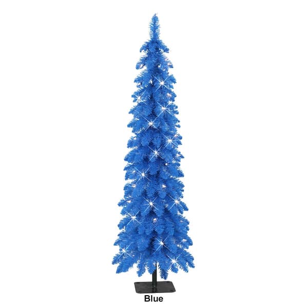 Puleo International 4ft. Pre-Lit Artificial Alpine Christmas Tree