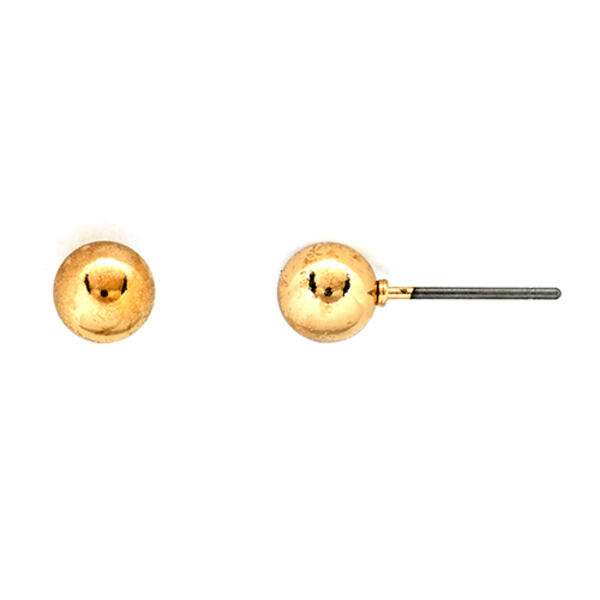 Chaps 6mm Round Metal Ball Stud Earrings - image 