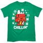 Young Mens Peanuts Snoopy Snow Short Sleeve Graphic Tee - image 1