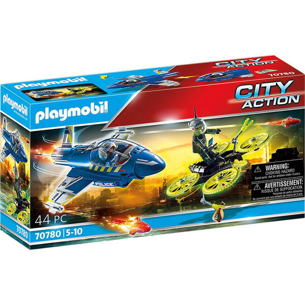 Playmobil City Action Police Jet with Drone - image 