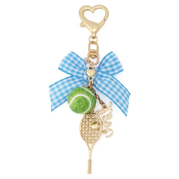 Betsey Johnson Gingham Bow Tennis Heart Accessory Charm
