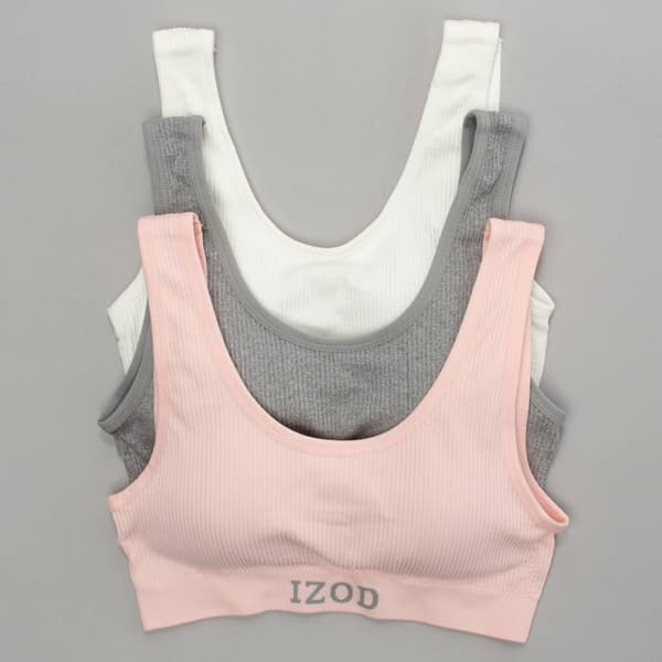 Juniors IZOD&#40;R&#41; 3pk. Ribbed Seamless Comfort Bras IZ70058