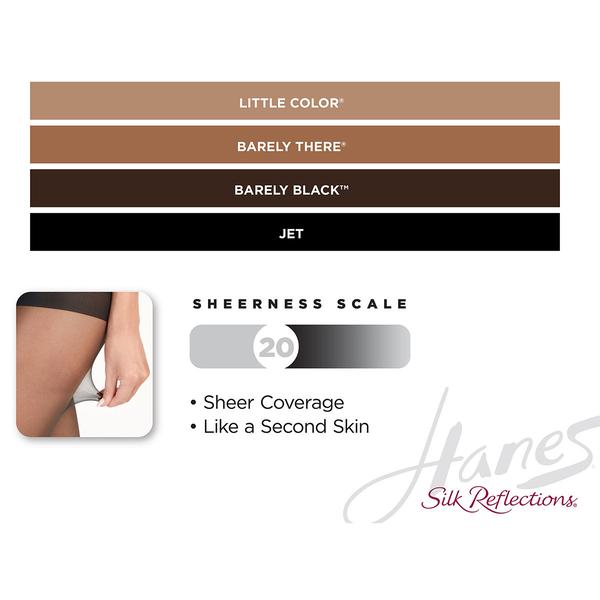 Womens Hanes® Silk Reflections Regular Panty Sheer Toe Pantyhose
