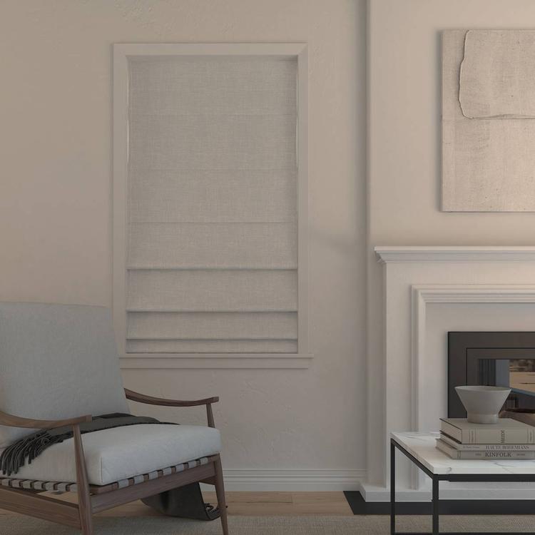 Sun Zero®  Somerton Textured 100% Blackout Cordless Roman Shade