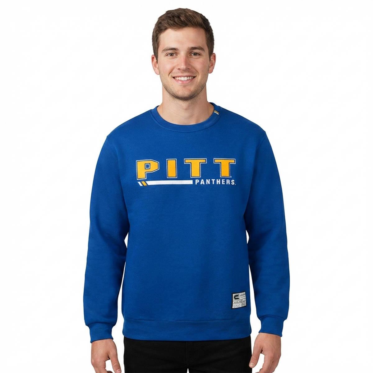 Mens Colosseum(tm) Athletics PITT Crew Neck Sweatshirt