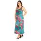 Plus Size 24/7 Comfort Apparel Floral Maxi Dress with Pockets - image 3