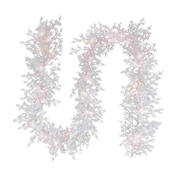 National Tree 9ft. Christmas by the Sea Coral Pre-Lit Garland