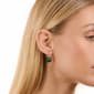 Athra Silver Plated 10mm Hoops with Green Crystal Balls - image 3