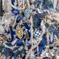 Northlight Seasonal 37in. Glittered Blue Fern Christmas Spray - image 5