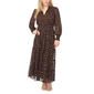 Petite MSK Long Sleeve Tie Neck Foil Dot Tiered Maxi Dress - image 1