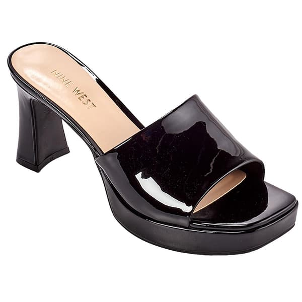 Womens Nine West Bammah Heel Patent Sandals